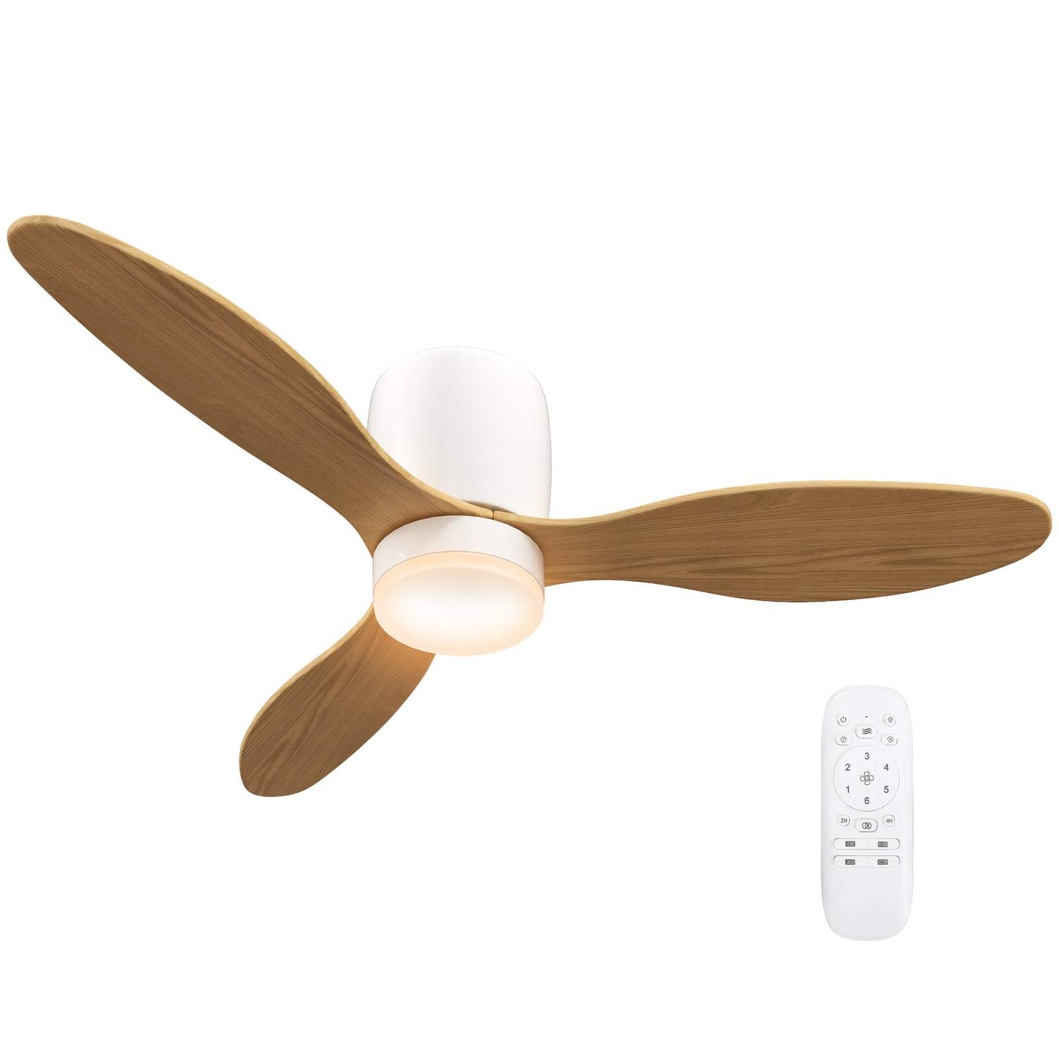 Takvifte med justerbart lys og fjernkontroll, 115 cm, 6 hastigheter