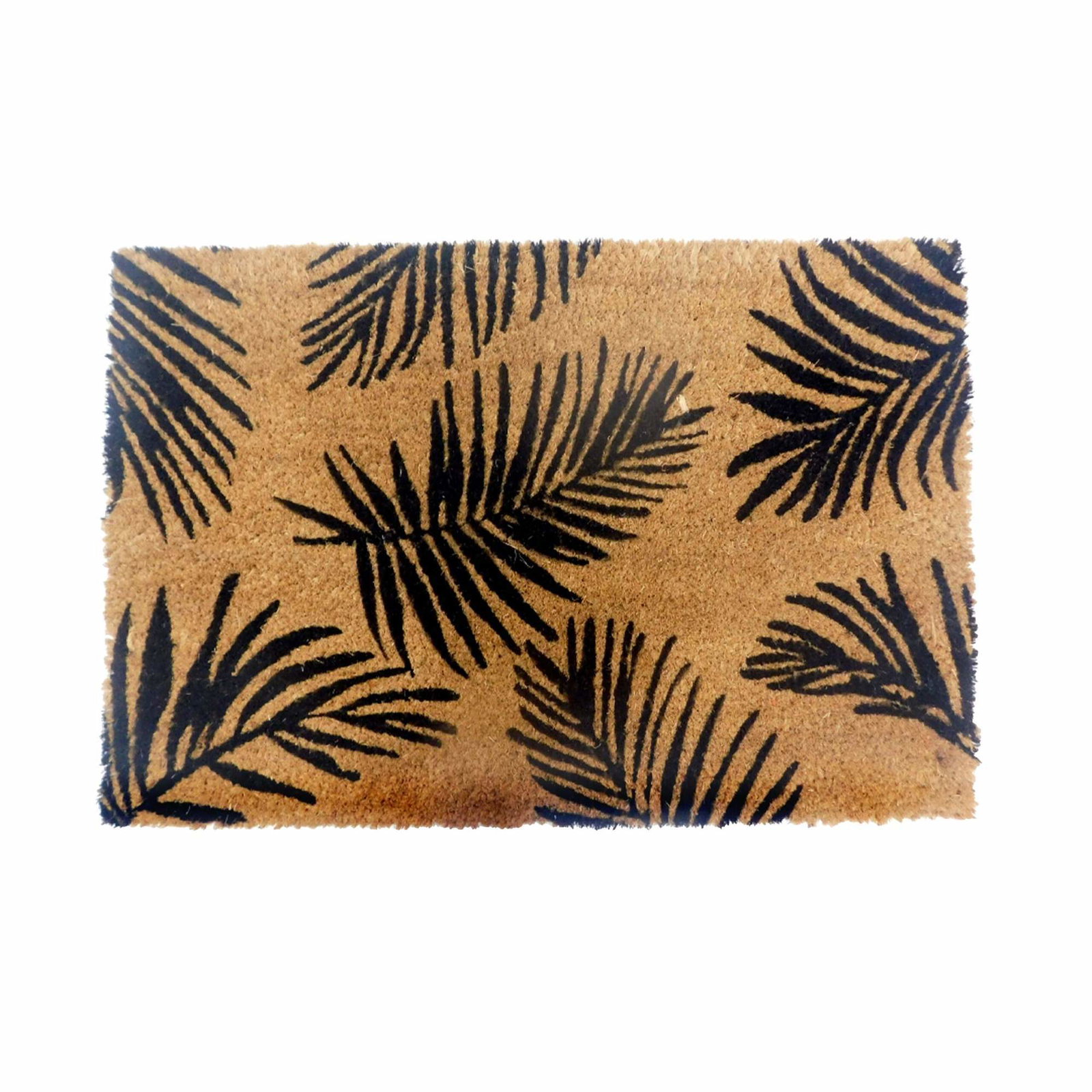 Kokosdørmatte med botaniske motiver – 60 x 40 cm