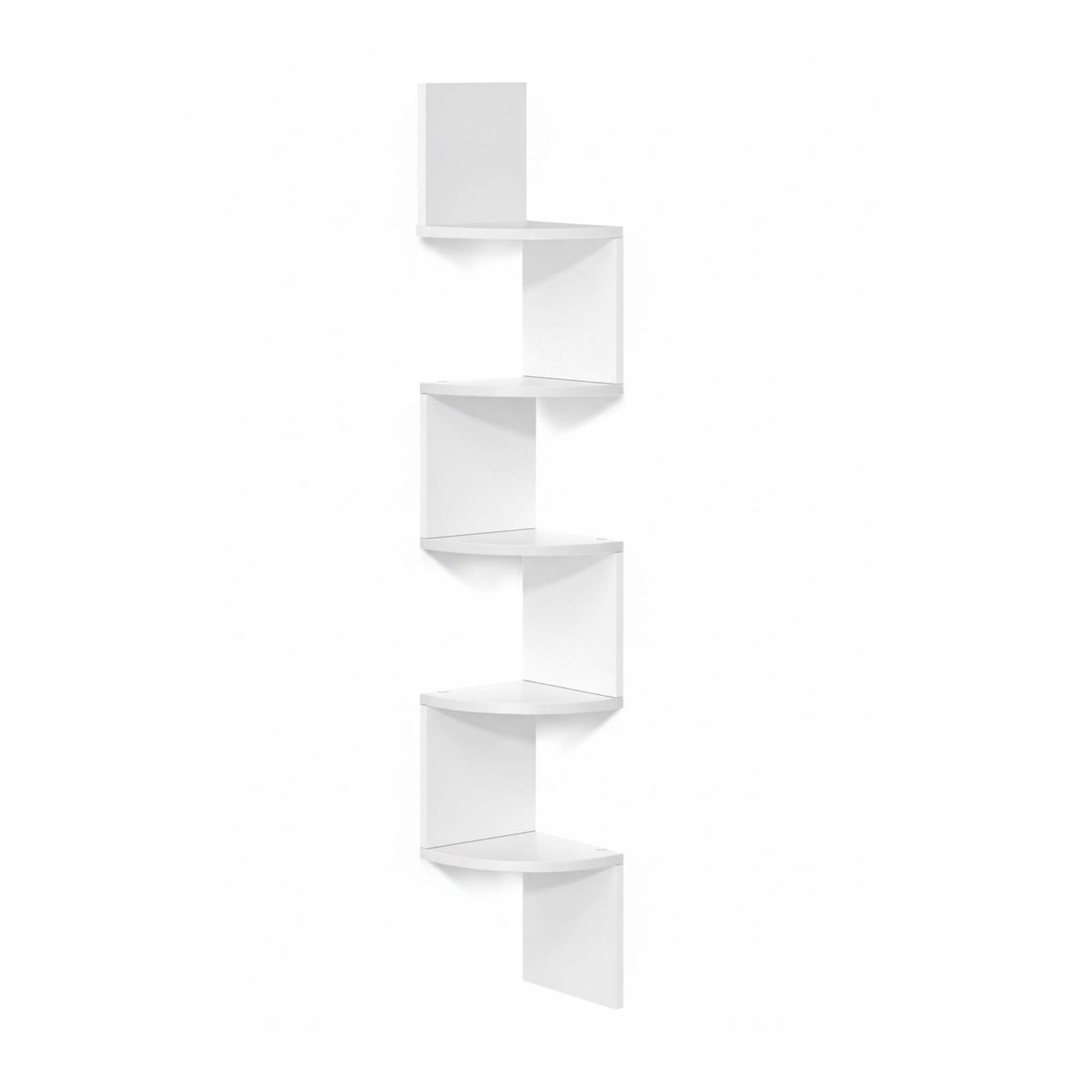 Hjørnevegghylle – 5-etasjes sikksakkdesign