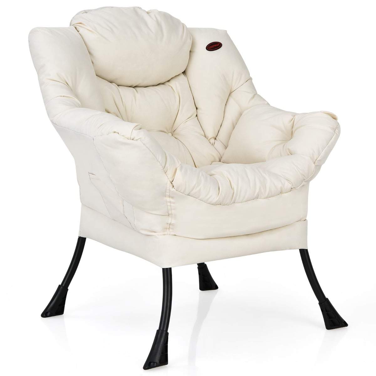 Beige lenestol med armlener og sidelomme – Slapp av med stil