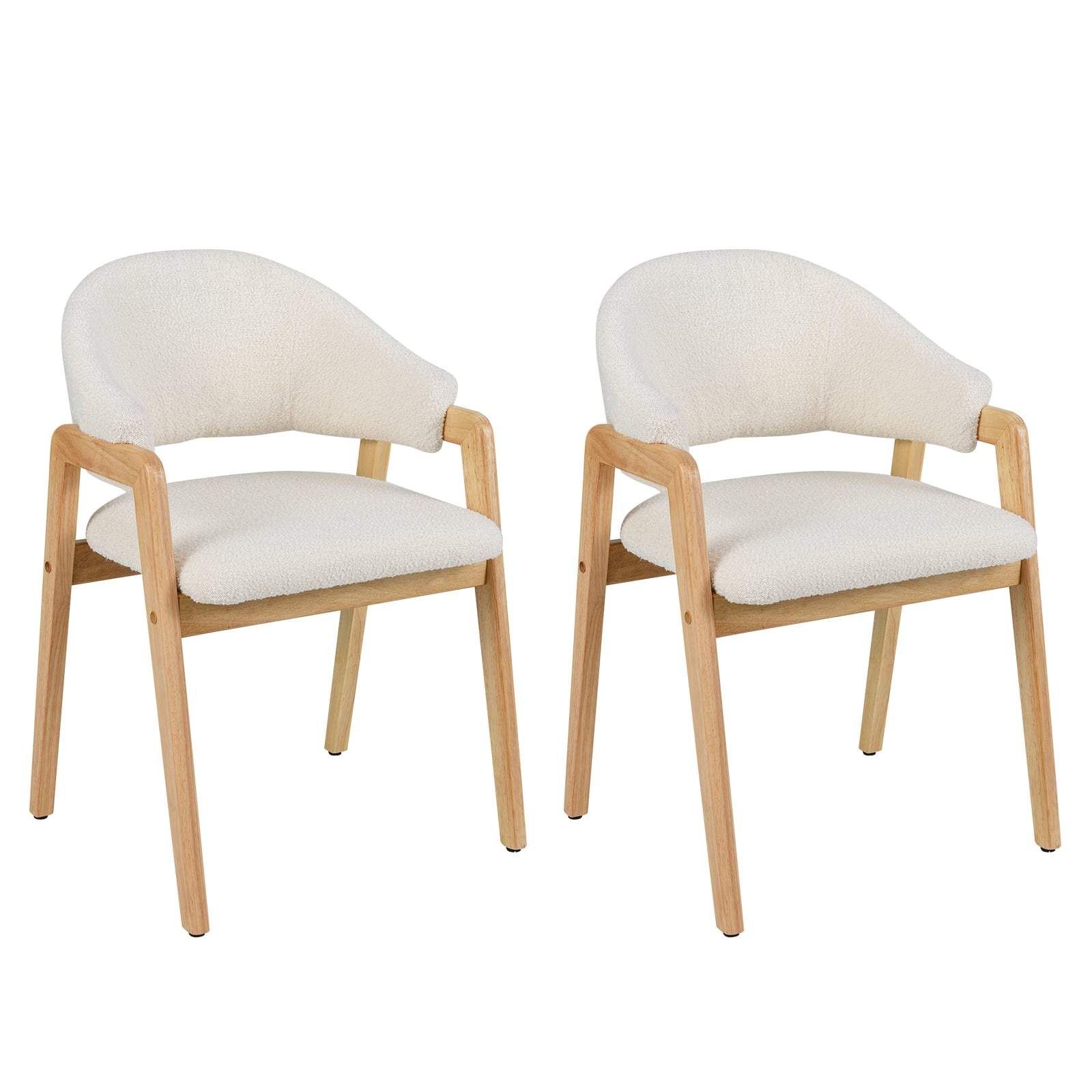 Moderne spisestoler, sett med 2 – polstret sete, ergonomisk rygg