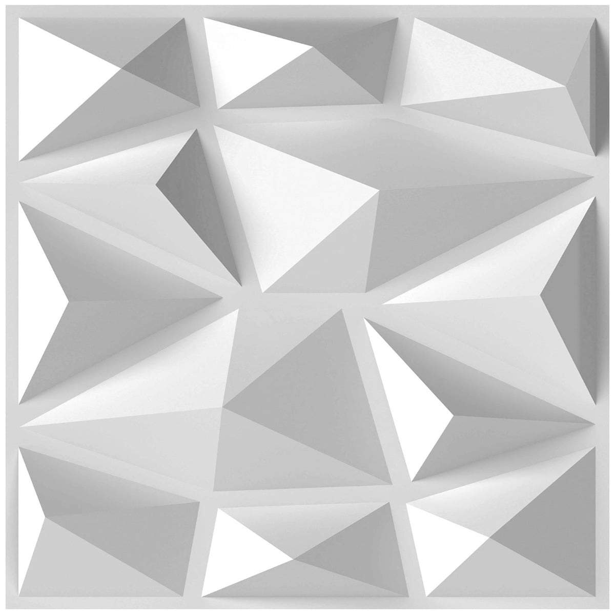 3D-veggpaneler, diamantmønster, 100-pakning, 9㎡ dekning