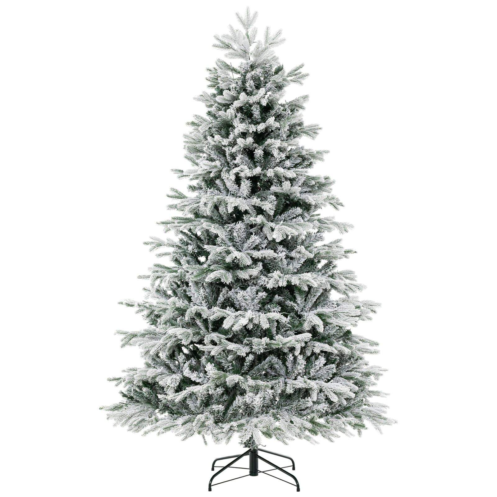 Kunstig juletre med snø, 210 cm, 450 LED-lys