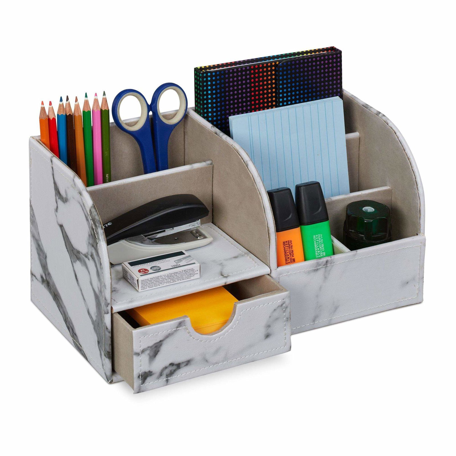Desk Organizer Marble Look