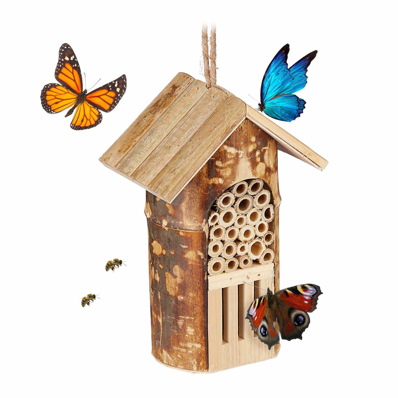 Insekthotell for bier og sommerfugler