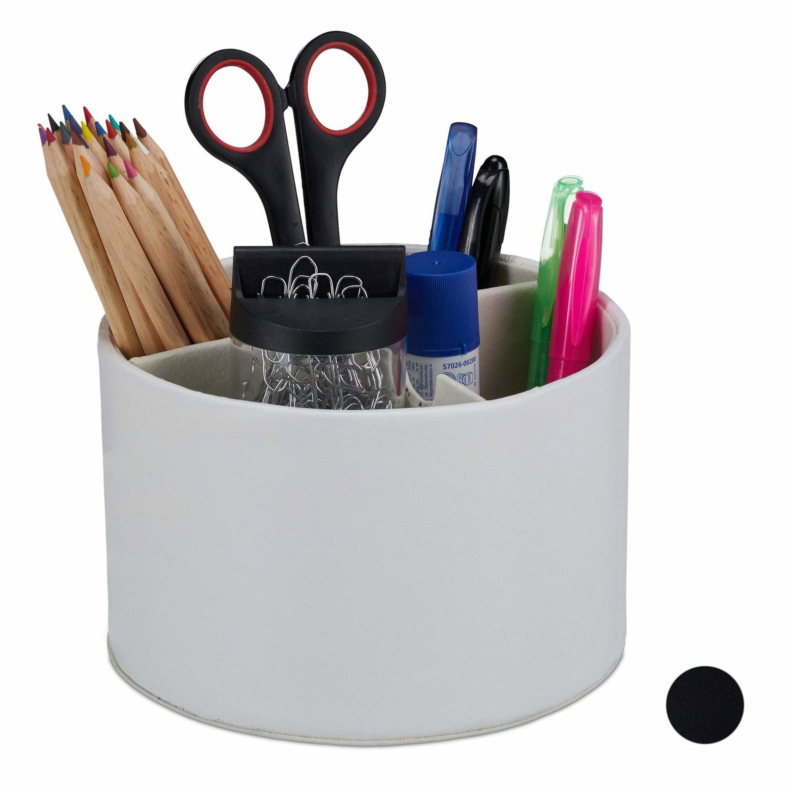Penneholder rundt skinnlook
