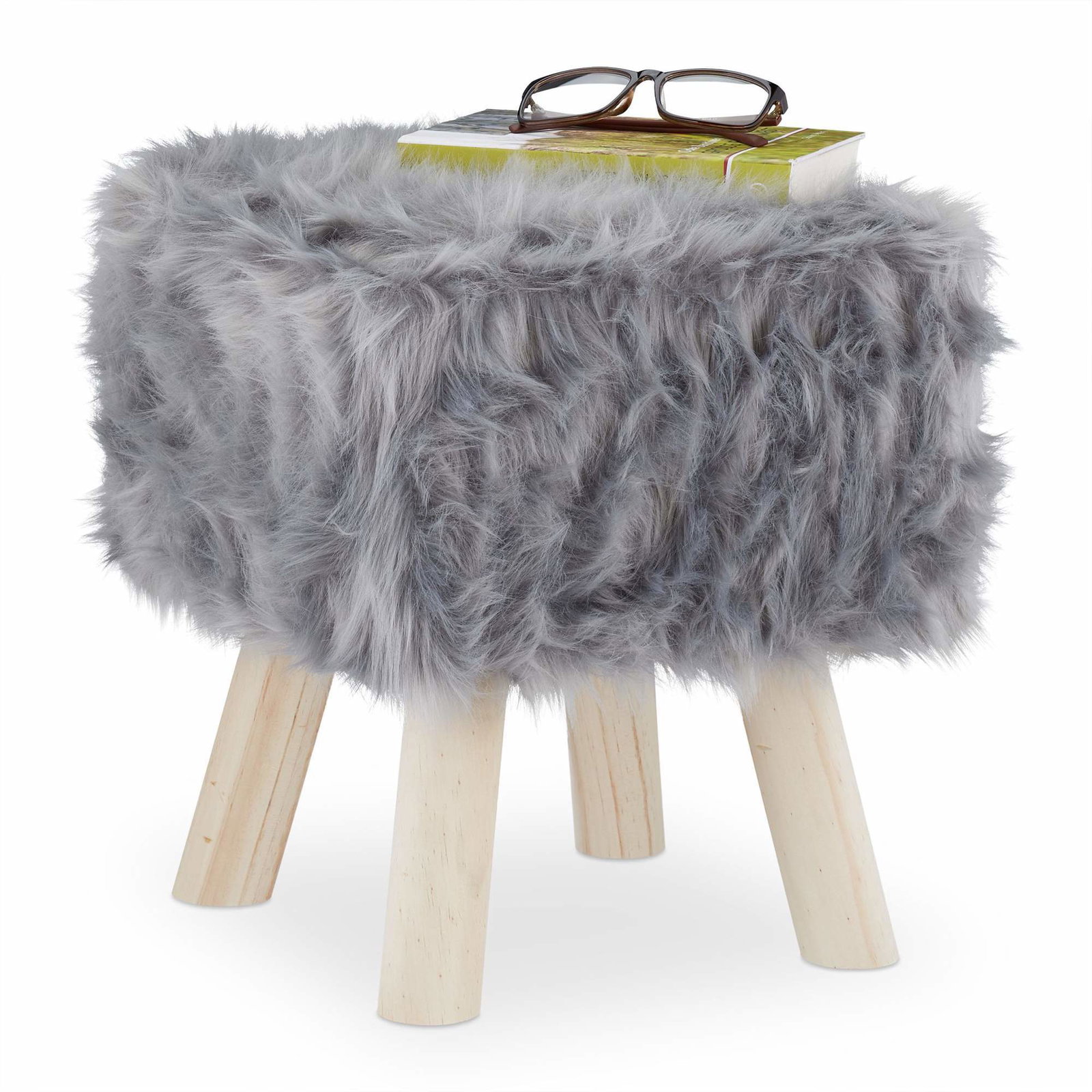 Pelspall Faux Fur Grå