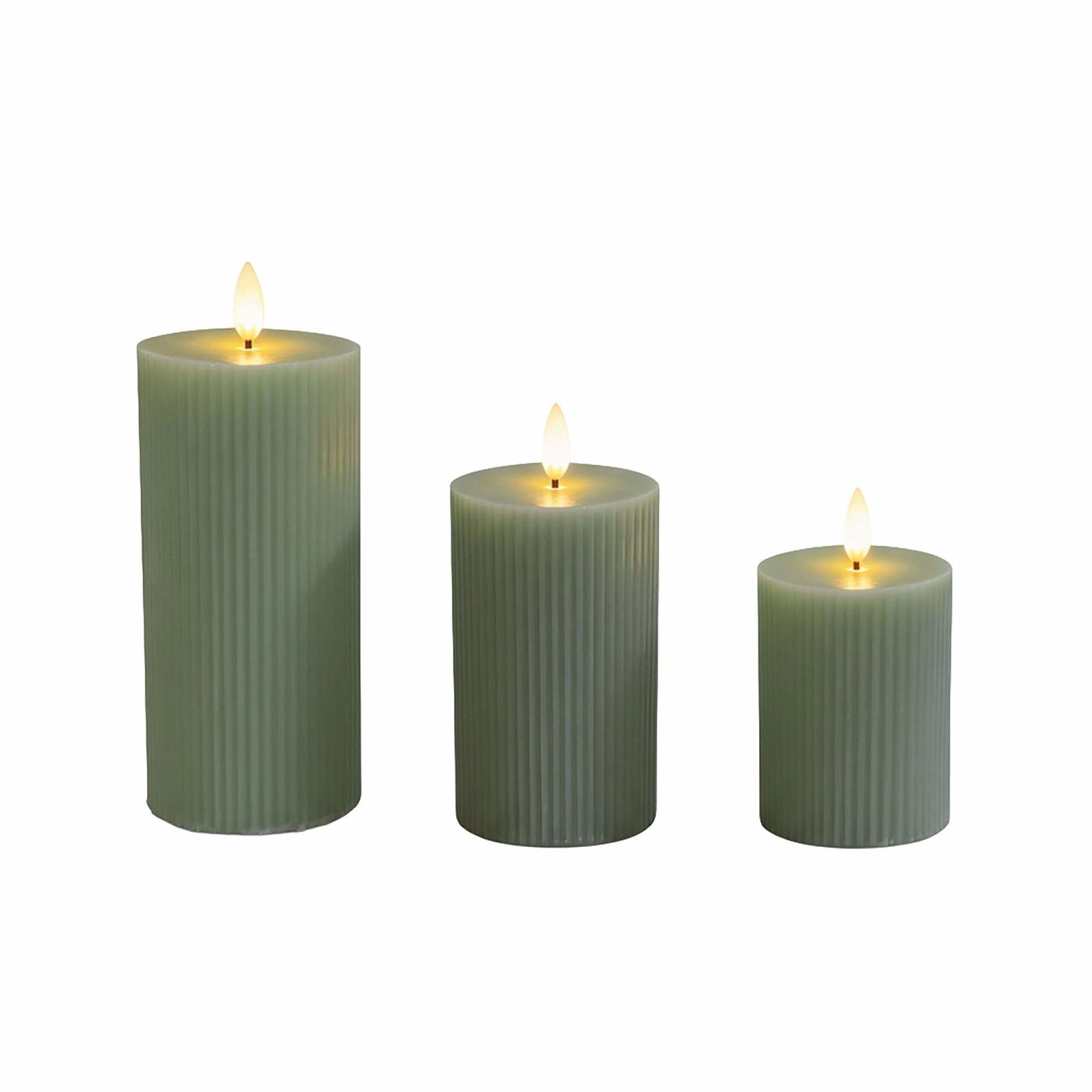 LED-stearinlys av ekte voks, flammeløse, batteridrevne