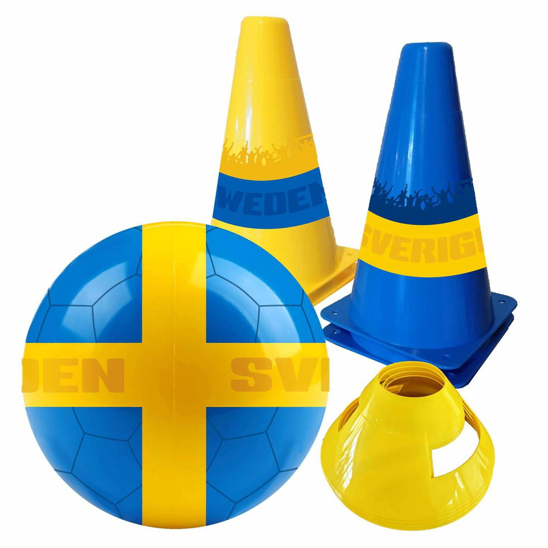 Koner Fotballsett med ball og kjegler – Sweden Design | eStore