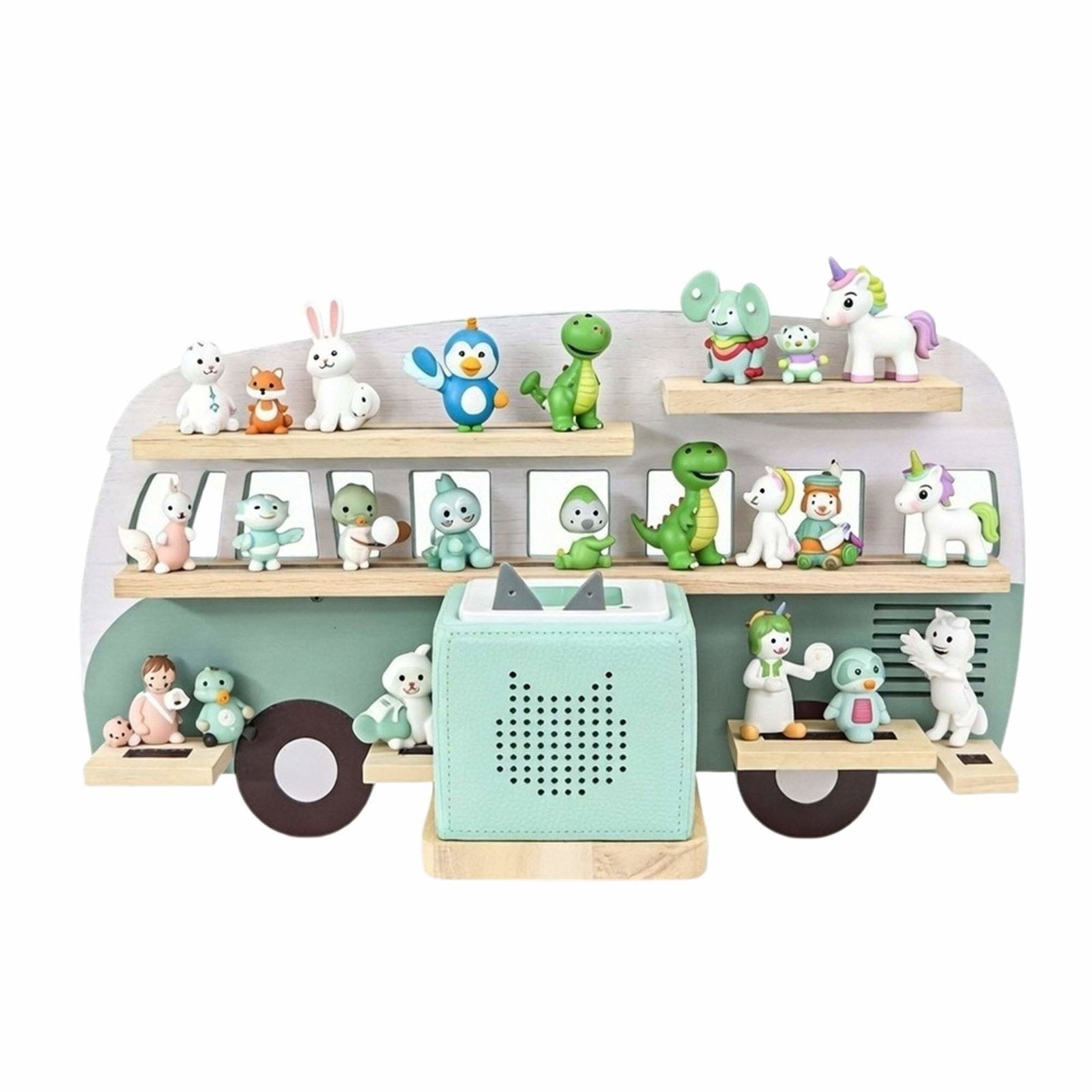 Tonie hylle bussformet – rommer 25 figurer, magnetisk oppbevaring