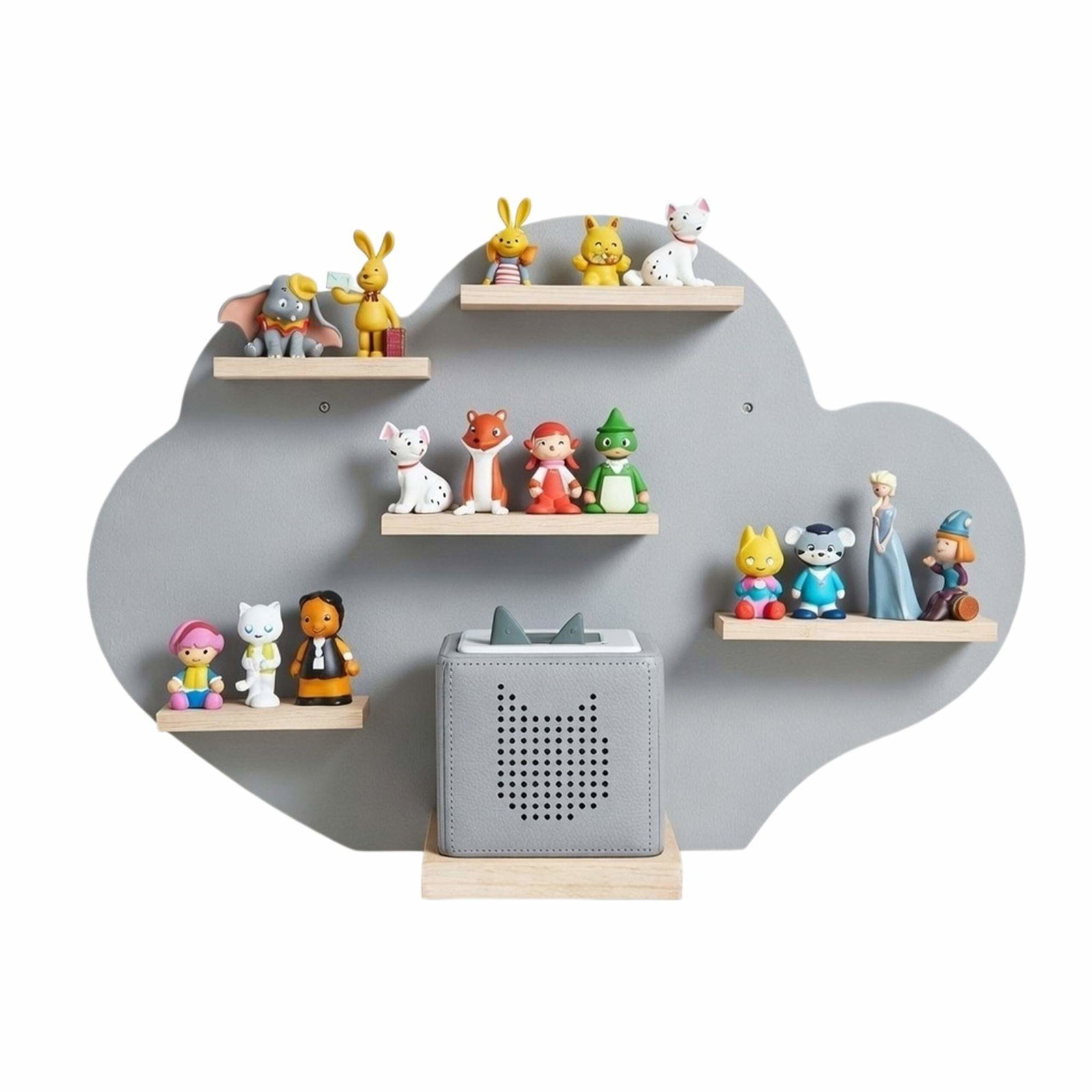Toniebox vegghylle – Plass til 20 figurer, skydesign