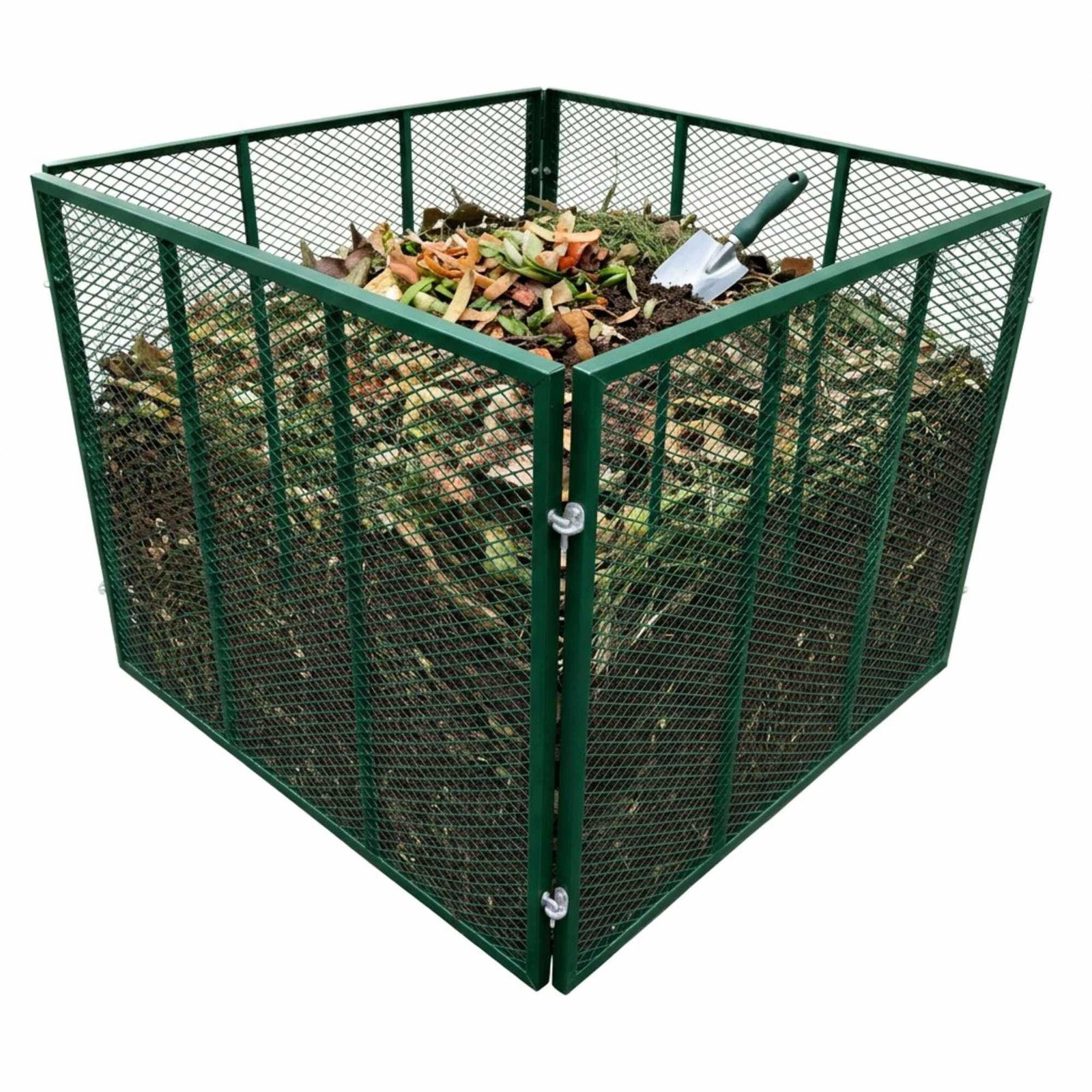 Stålkompostbeholder – 800 l, galvanisert nettingdesign