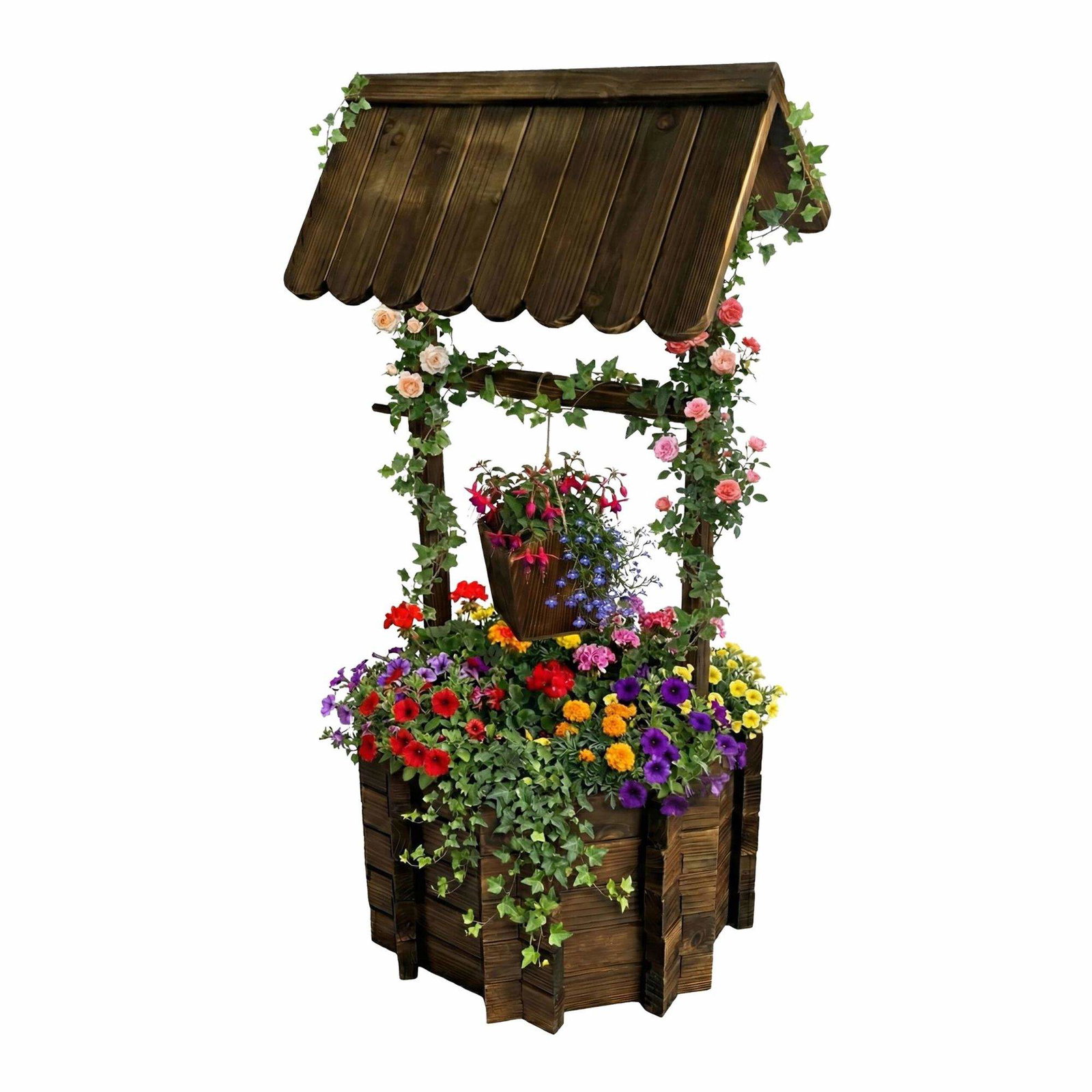 Ønskebrønnplanter i tre – Grantre, hagedekor
