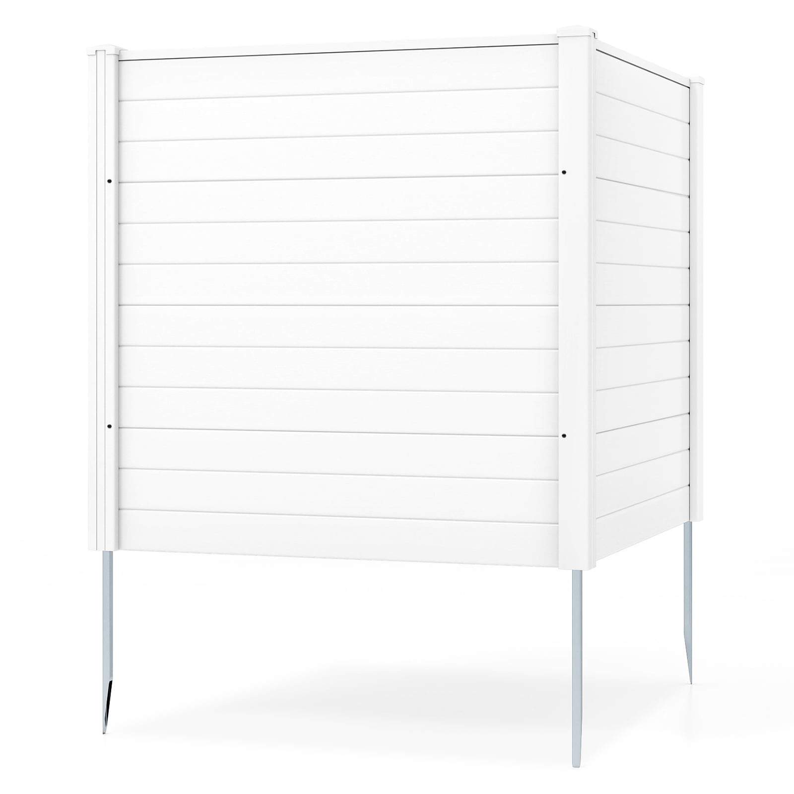 PVC-paneler for hagegjerde – 123x123 cm, hvit