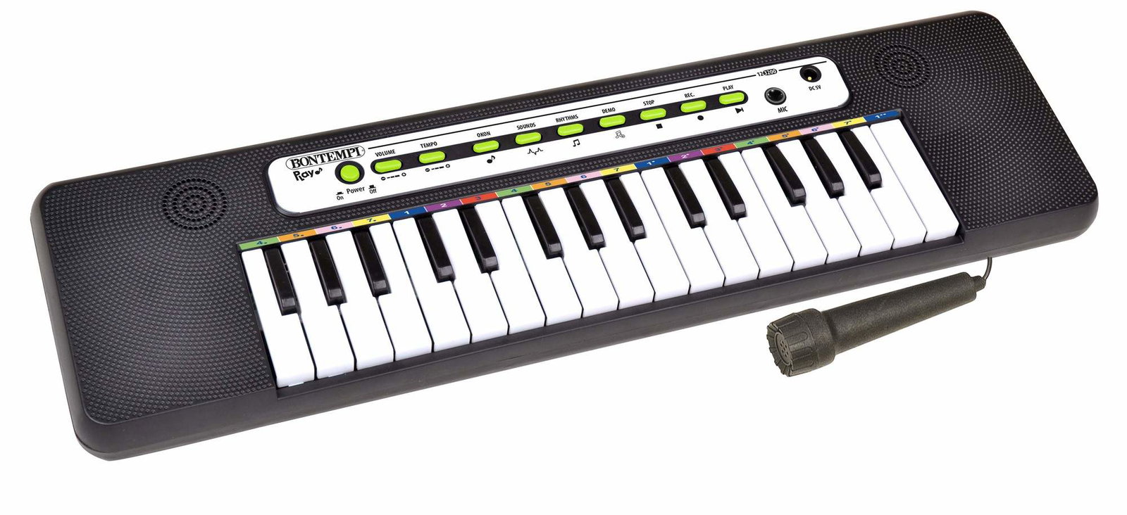 32-tasters tastatur med mikrofon, USB og batteridrevet