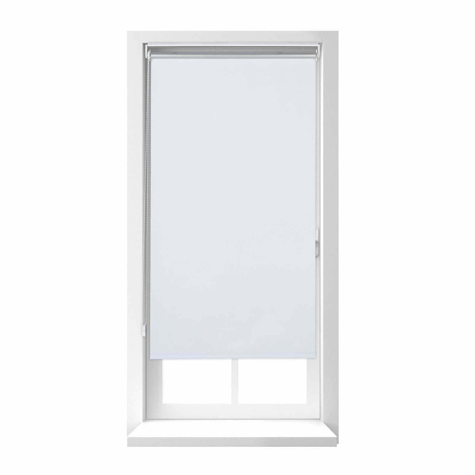 Hvit termisk rullegardin 160 cm lang