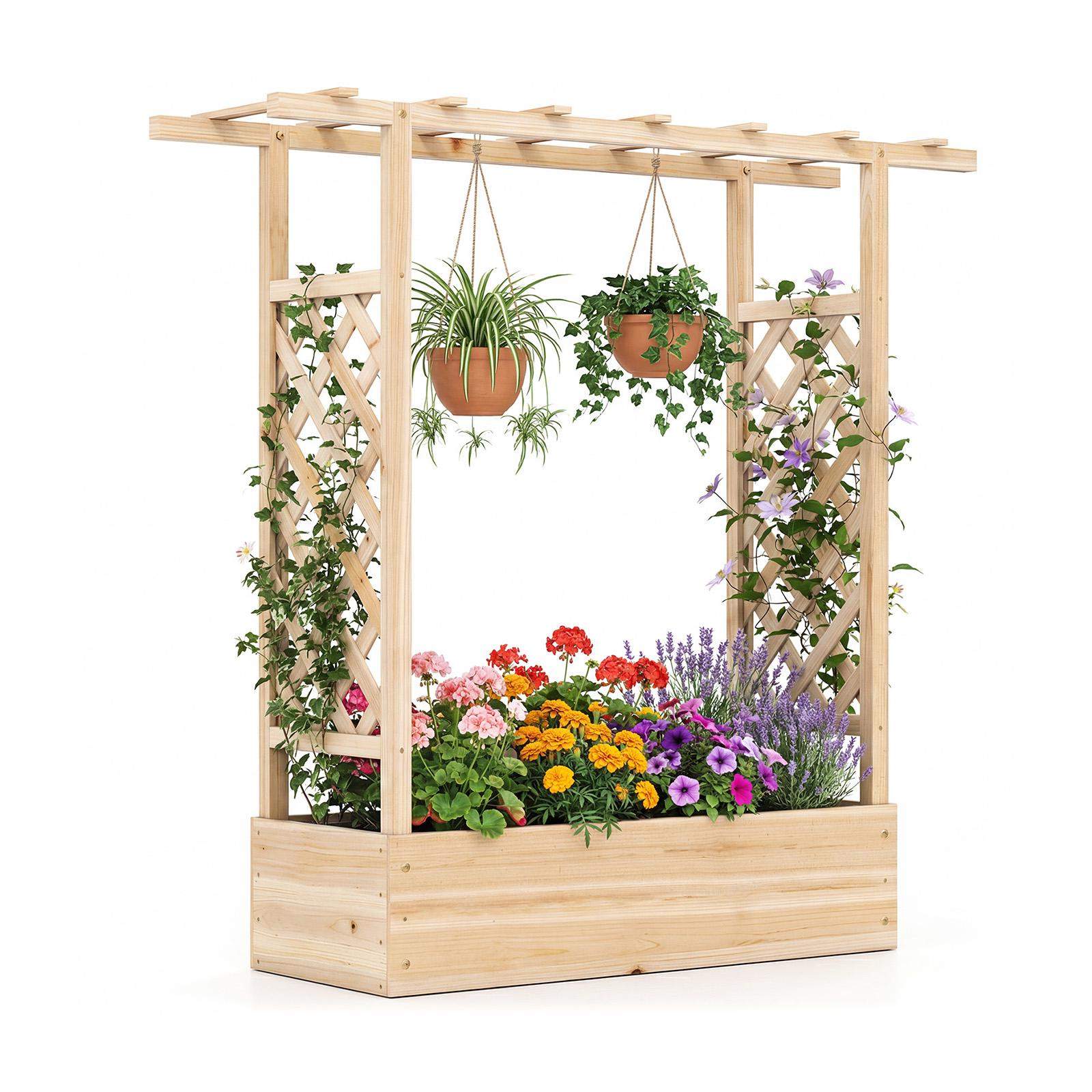 Vertikal hageplantekasse med espalier – grantre