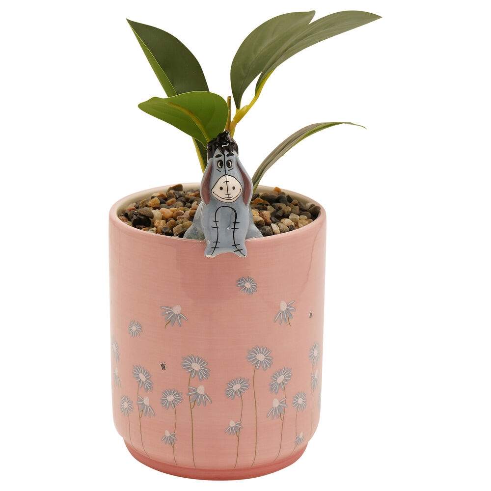 Tussi 3D Keramisk Blomsterpotte med Kunstig Plante, 24x11x11cm
