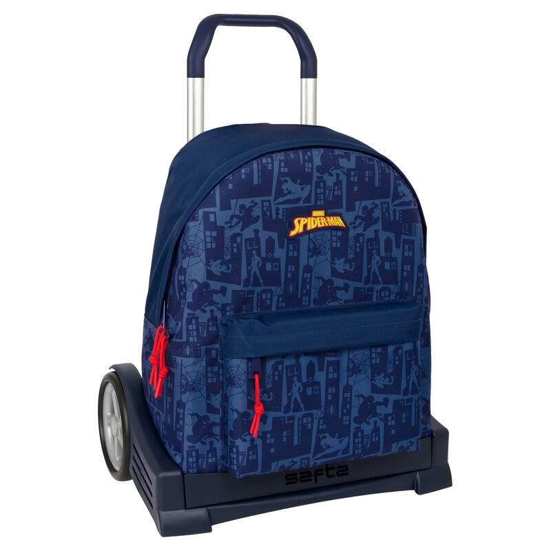 Spiderman-tralleryggsekk 42 cm – Ergonomiske og stillegående hjul