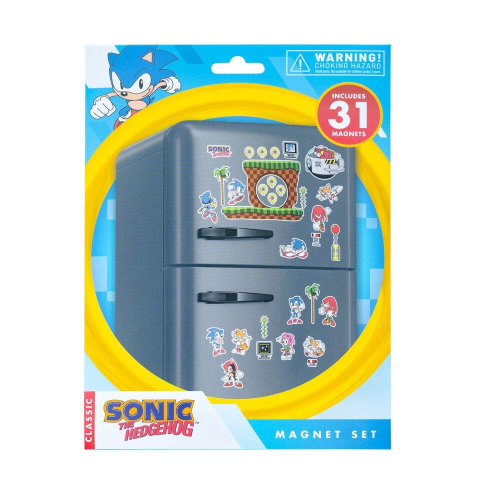 Sonic the Hedgehog utstansede magnetsett – 3 ark