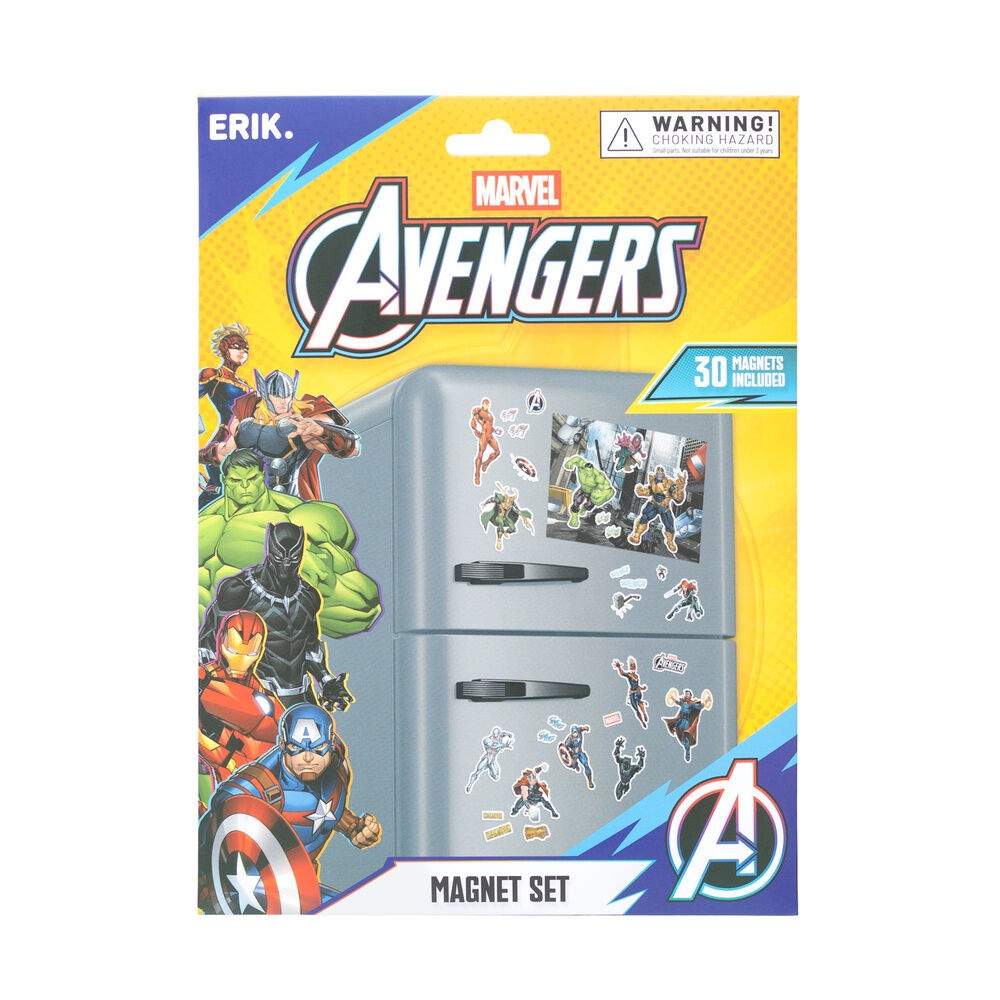 Marvel Avengers utstansede magnetsett – 3 ark, enkel å fjerne