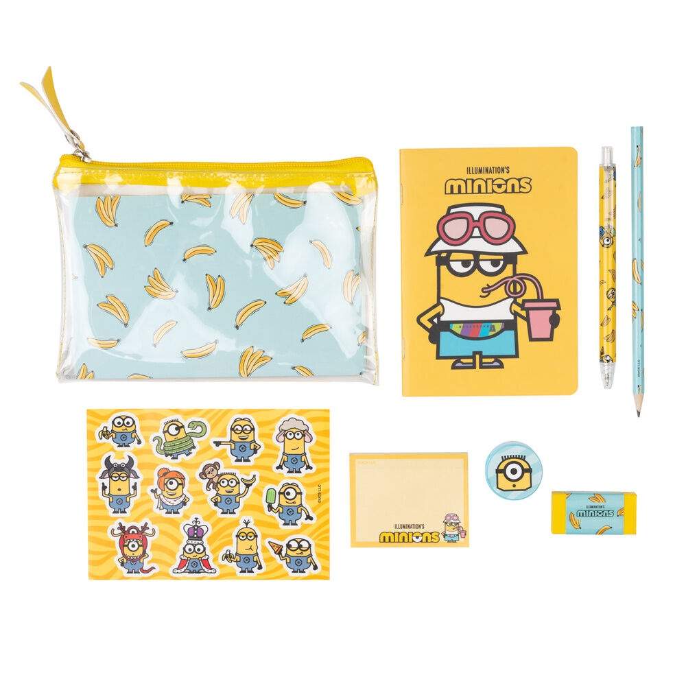 Minions skrivesaker – Notatbok, klistremerker, penn og mer
