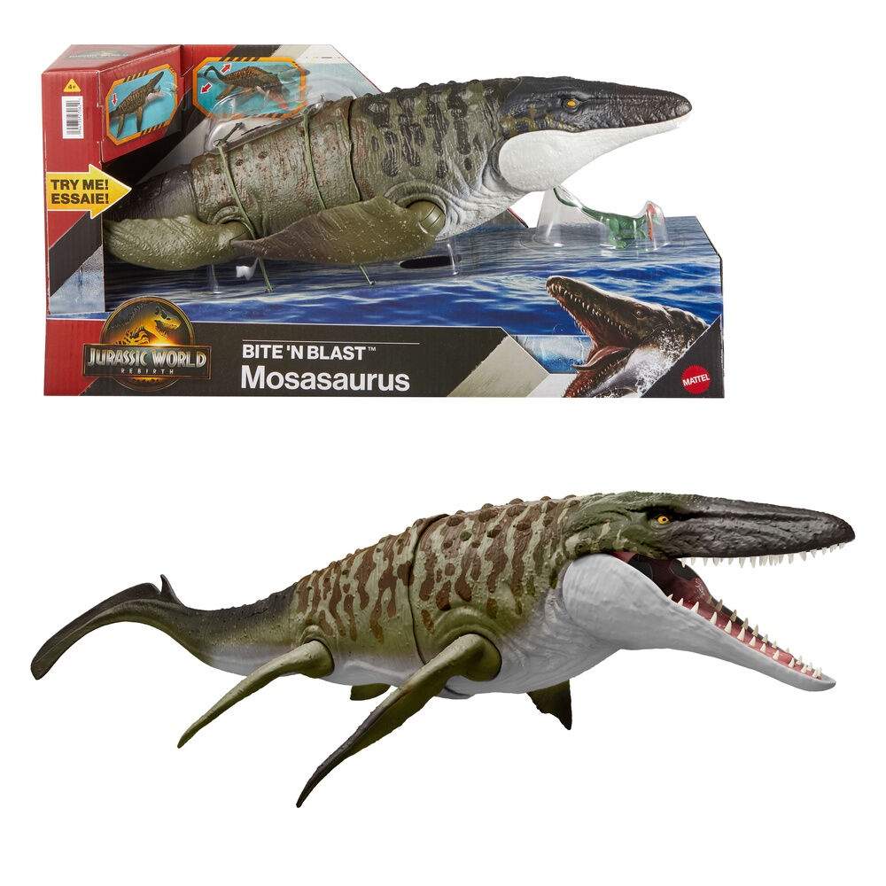 Mosasaurus dinosaurleke med bitefunksjon – 65 cm lang