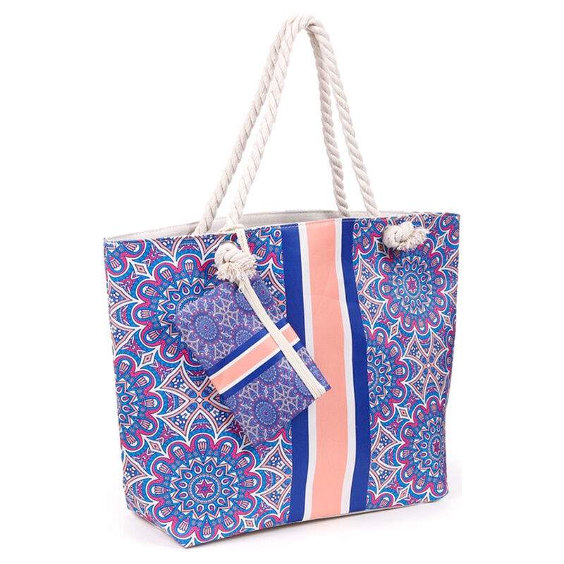 Mandala strandveskesett – bomull, polyester, metall, 37x53x15cm