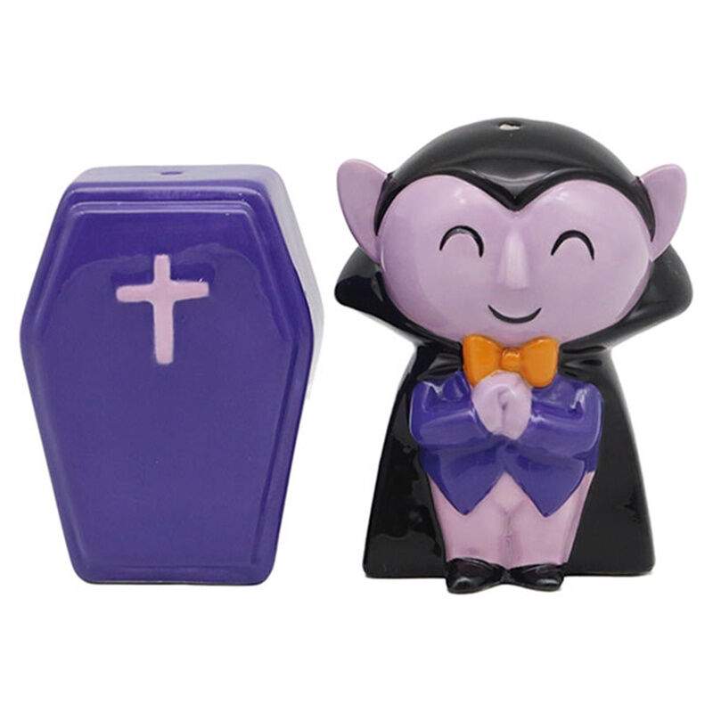 Dracula Spooky Salt- og peppersett – Keramikk, 5x6,5 cm