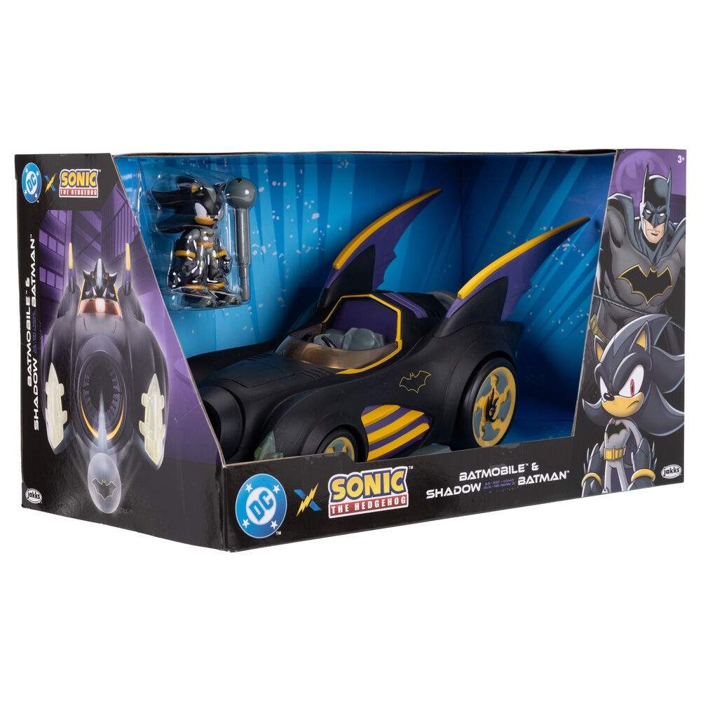 Sonic The Hedgehog Shadow Batman-figur + Batmobile