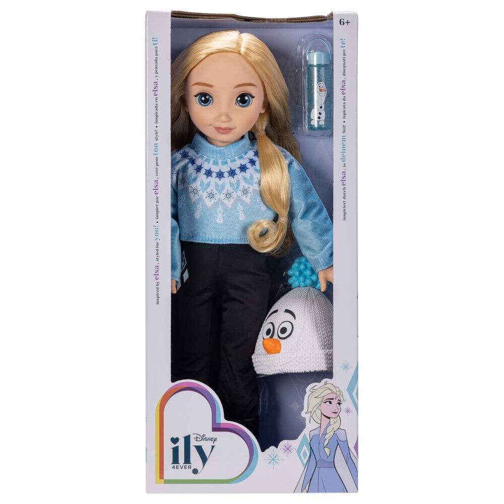 Frost Elsa-dukke 50 cm – Blått antrekk og skøyter