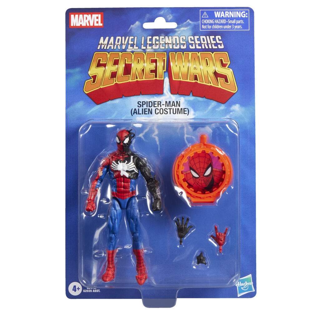 Spiderman Alien-kostymefigur – 15 cm, leddet, retro