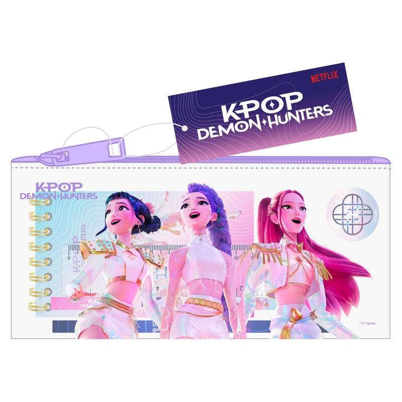 Kpop Demon Hunters penalsett – PVC, glidelåslukking