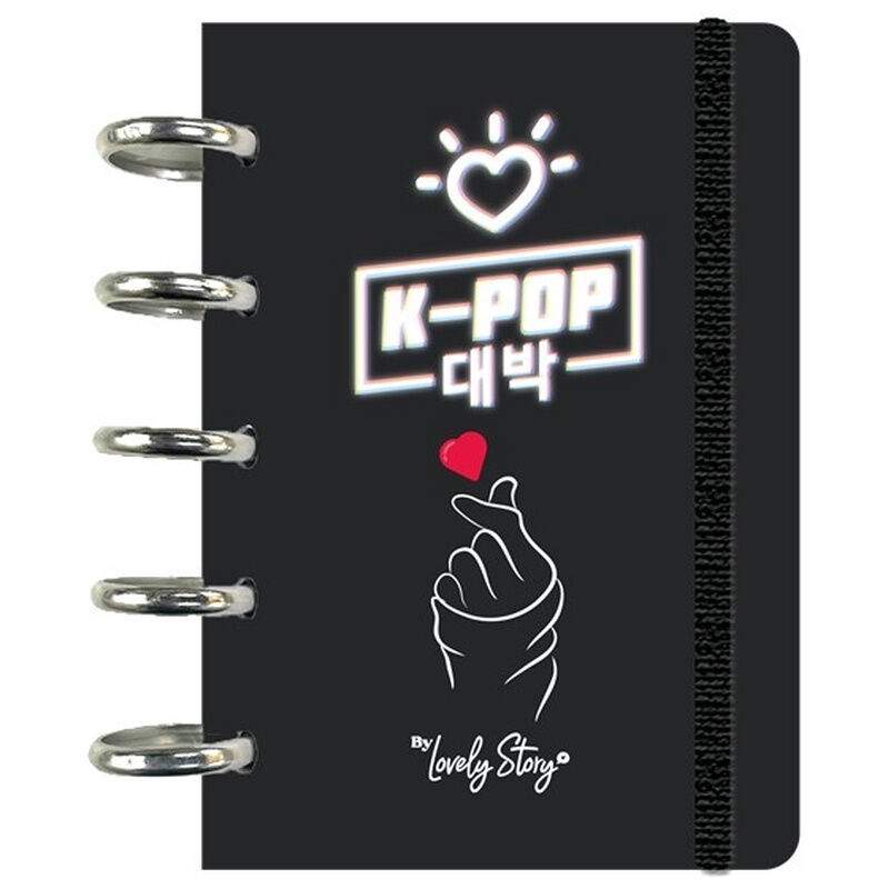 K-Pop svart A6 notatbok