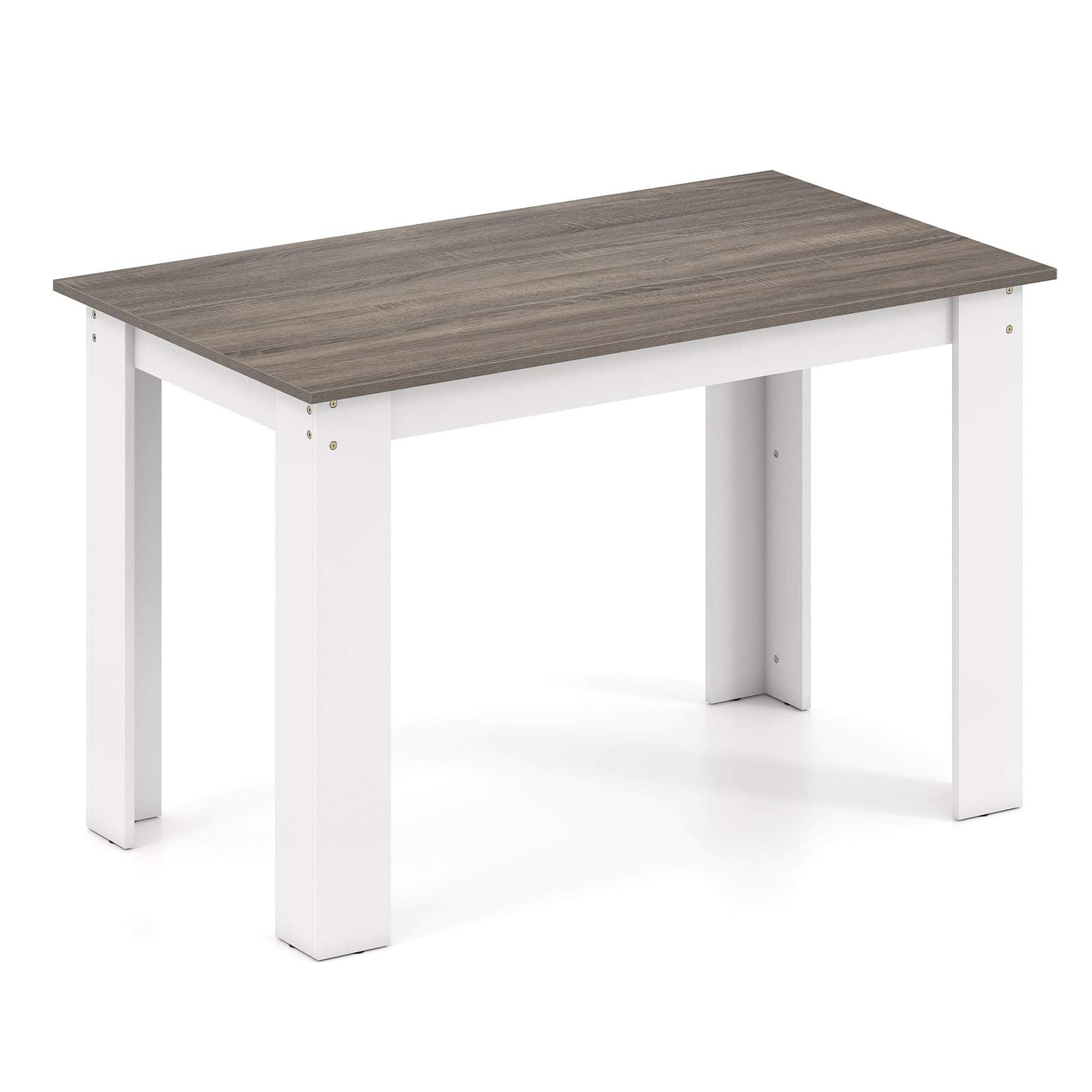 120 cm hvitt spisebord i tre for 4-6 personer