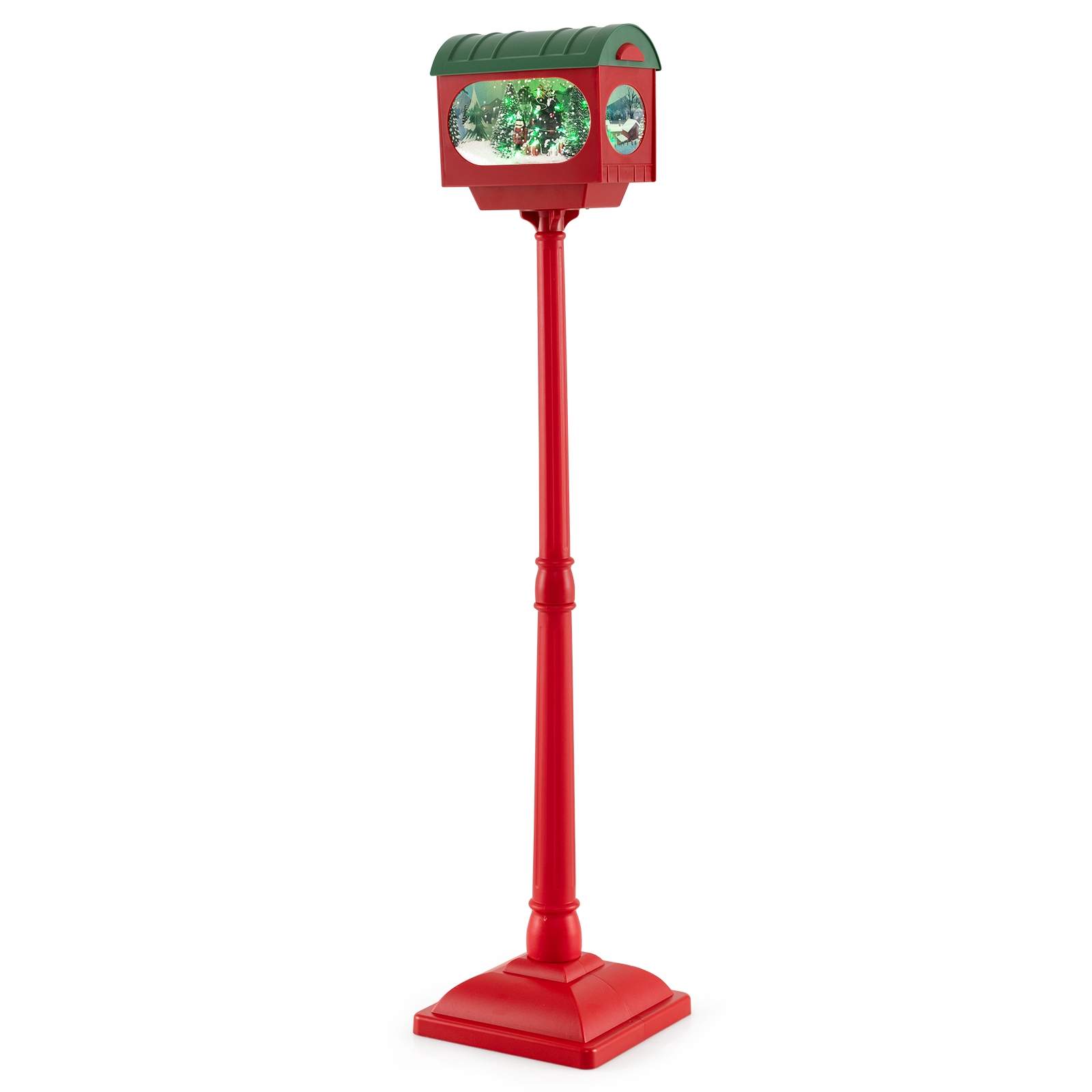 Lydaktivert julegatelykt – 150 cm, LED, musikk, snø
