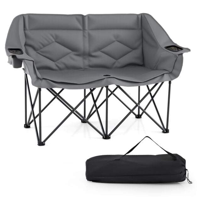 Dobbel campingstol – koppholdere, glassstativer, 300 kg