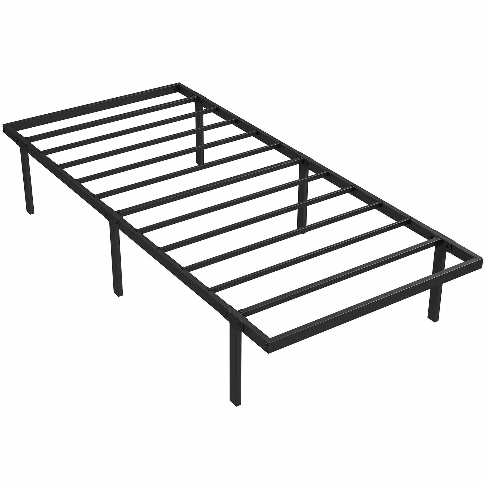 Sengeramme i metall 90 x 200 cm, oppbevaring under sengen, lameller