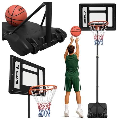 Justerbar basketballkurv med ryggbrett, 259 cm