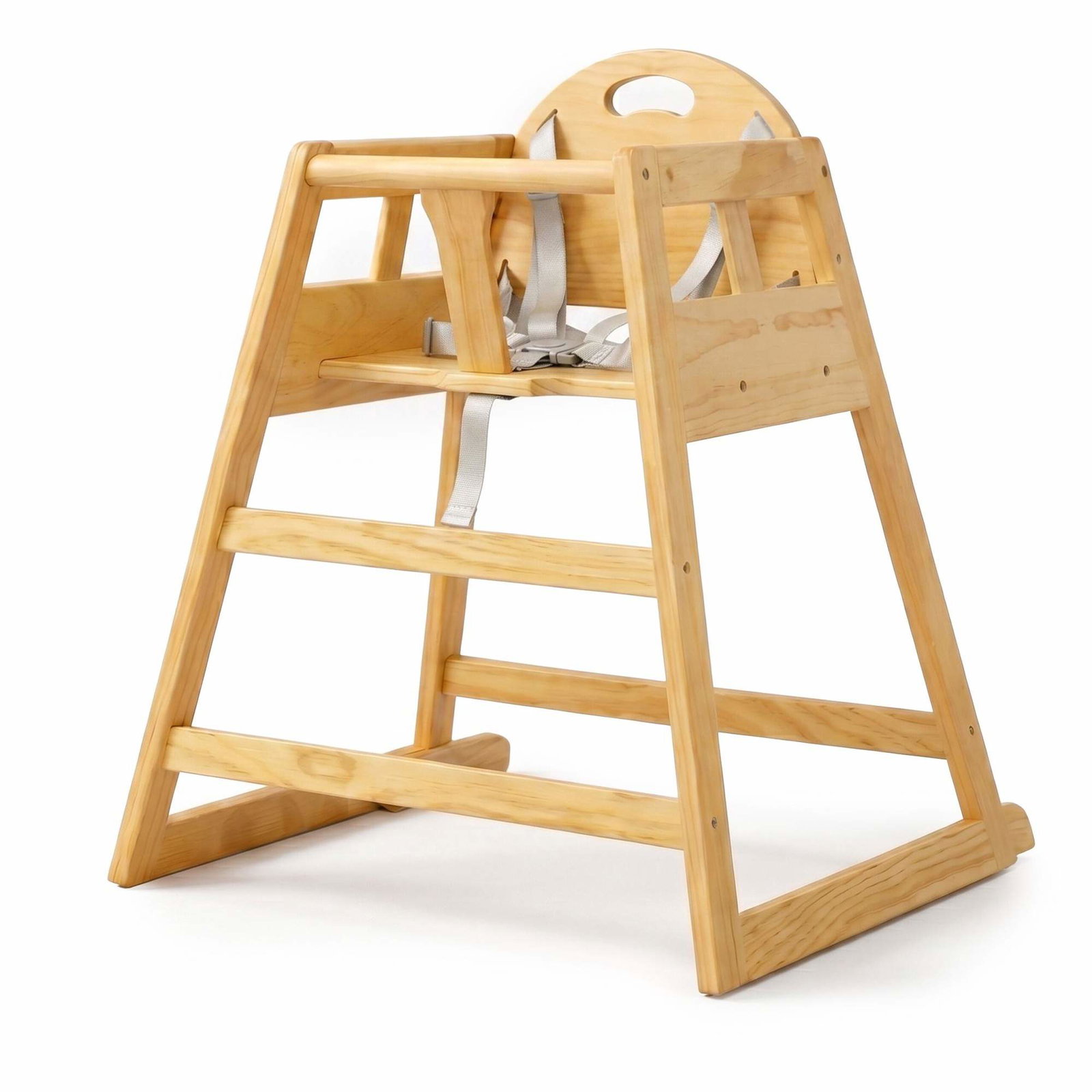 Trestol med sele – naturlig furu