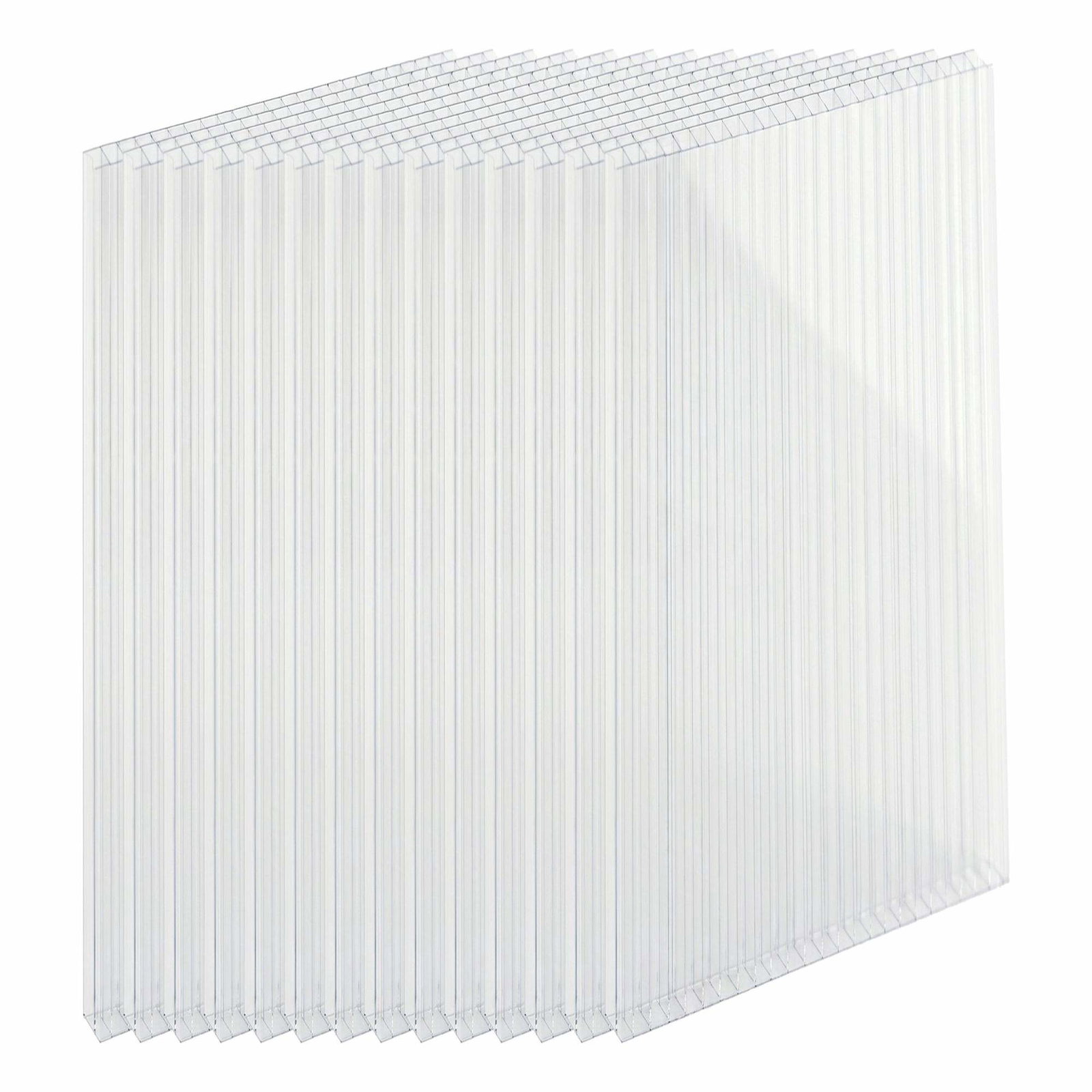 Klare polykarbonat flerlagsark, 6 mm, sett med 14