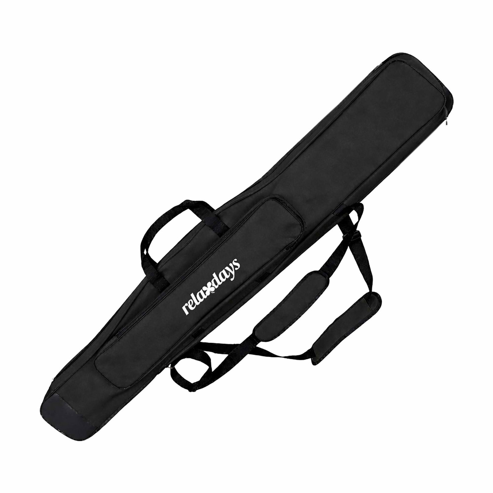 Fiskestangveske, 5 rom, 130 cm – svart