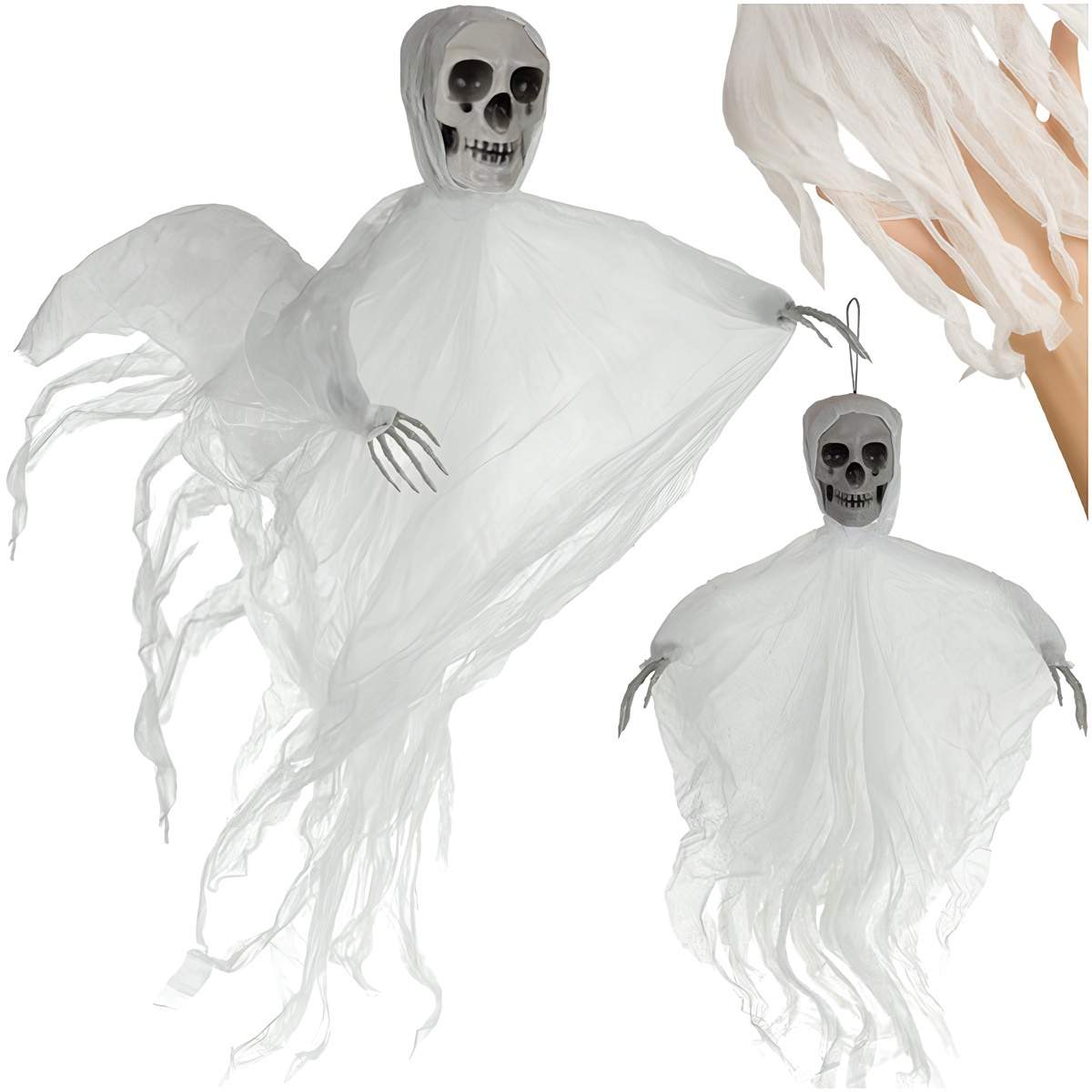 Hengende skjelettdekorasjon, realistisk 70 cm til Halloween