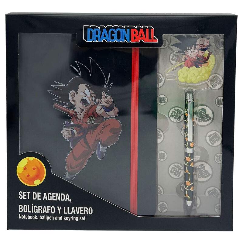 Dragon Ball-sett dagbok + penn + nøkkelring