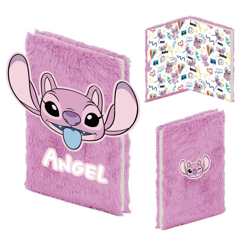 Disney Stitch Angel A5 plysjnotatbok