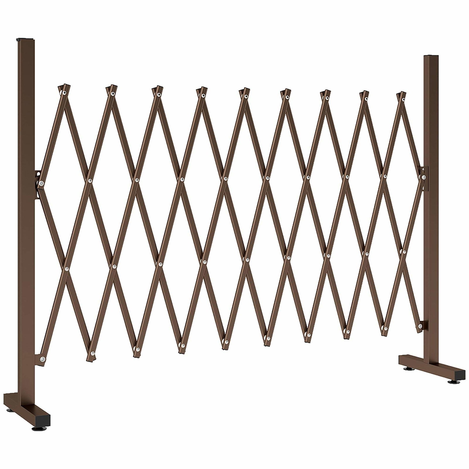 Utvidbar hageport, 31–250 cm, brun aluminium