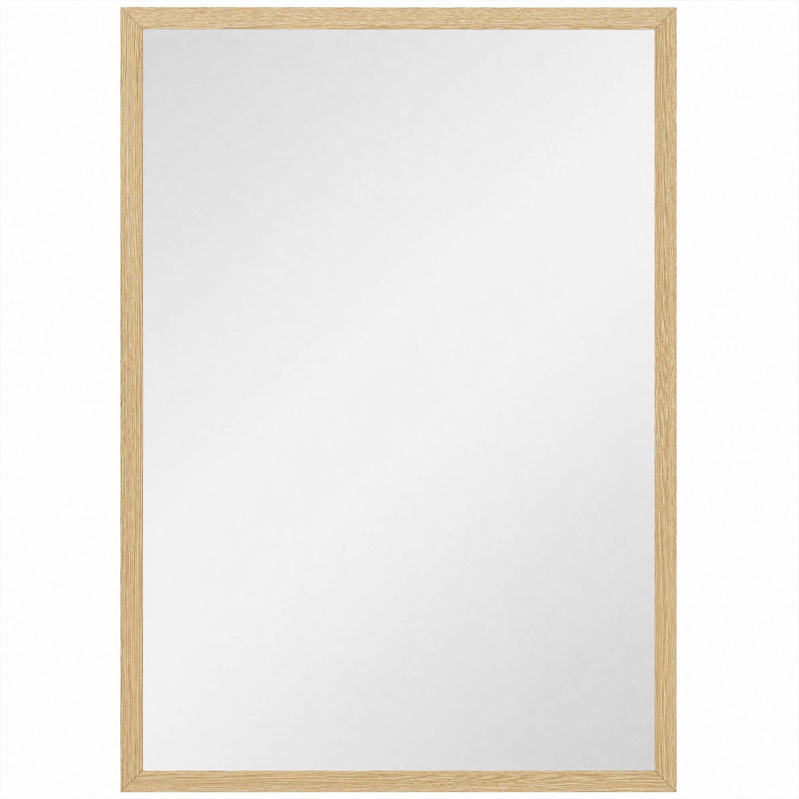 Dekorativt veggspeil, 40x60 cm, naturlig MDF-ramme