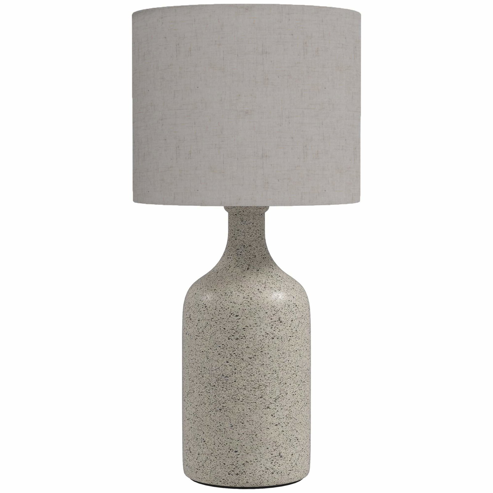 Keramisk bordlampe med linskjerm, sand og beige, 22x45 cm