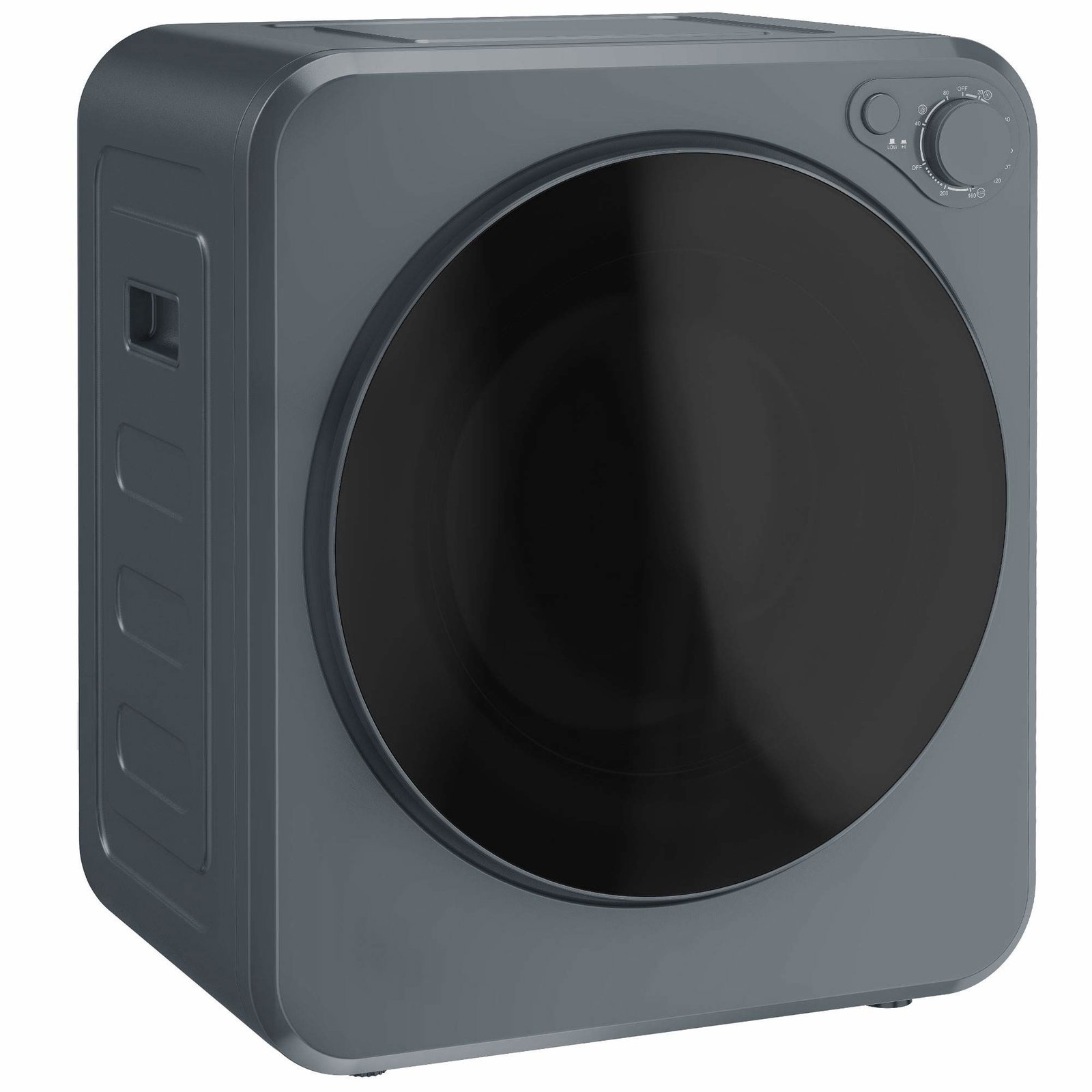 Kompakt tørketrommel, 4 kg, 5 programmer, 800 W/400 W, grå