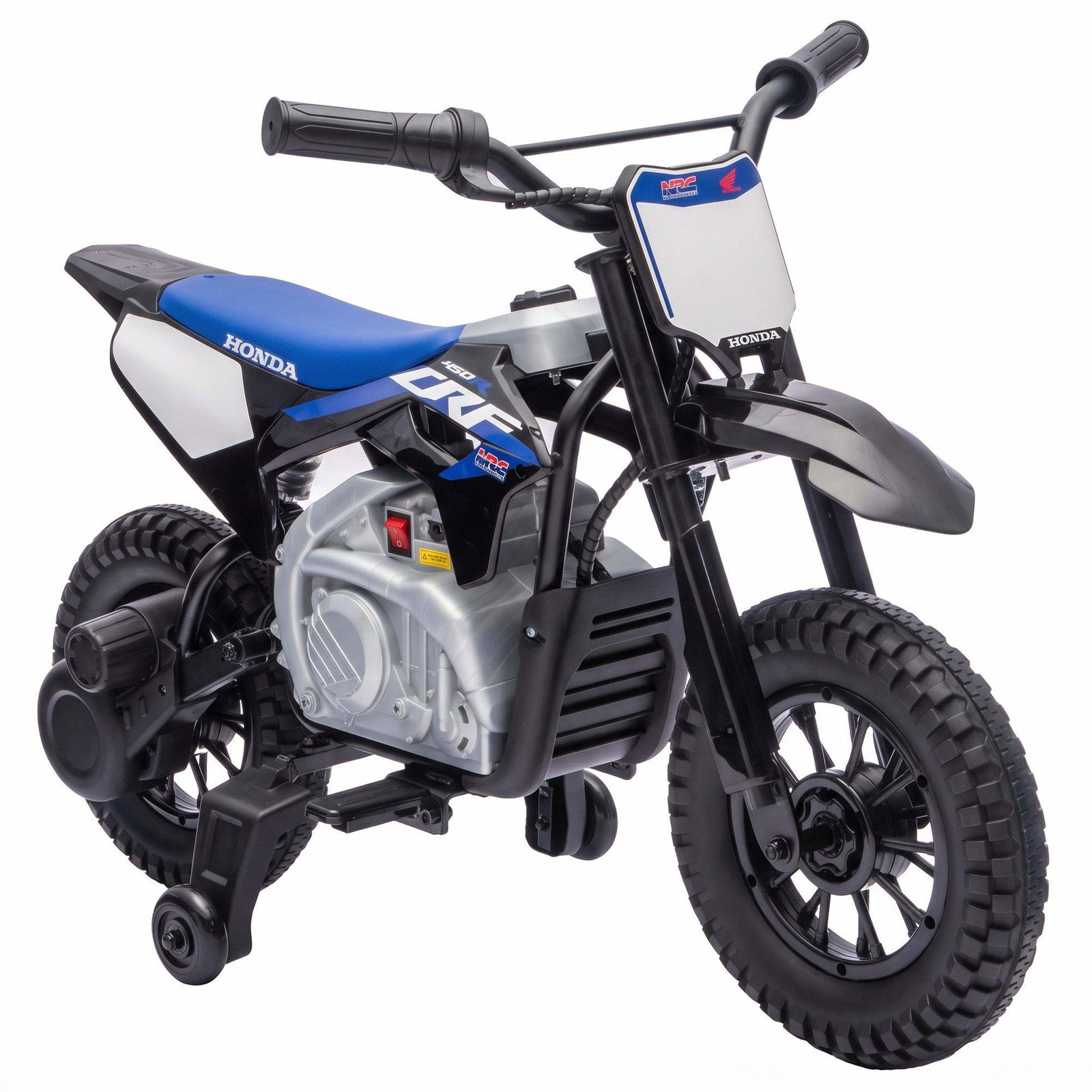Elektrisk motocrosssykkel for barn – 12V, svart og blå, 3–8 år